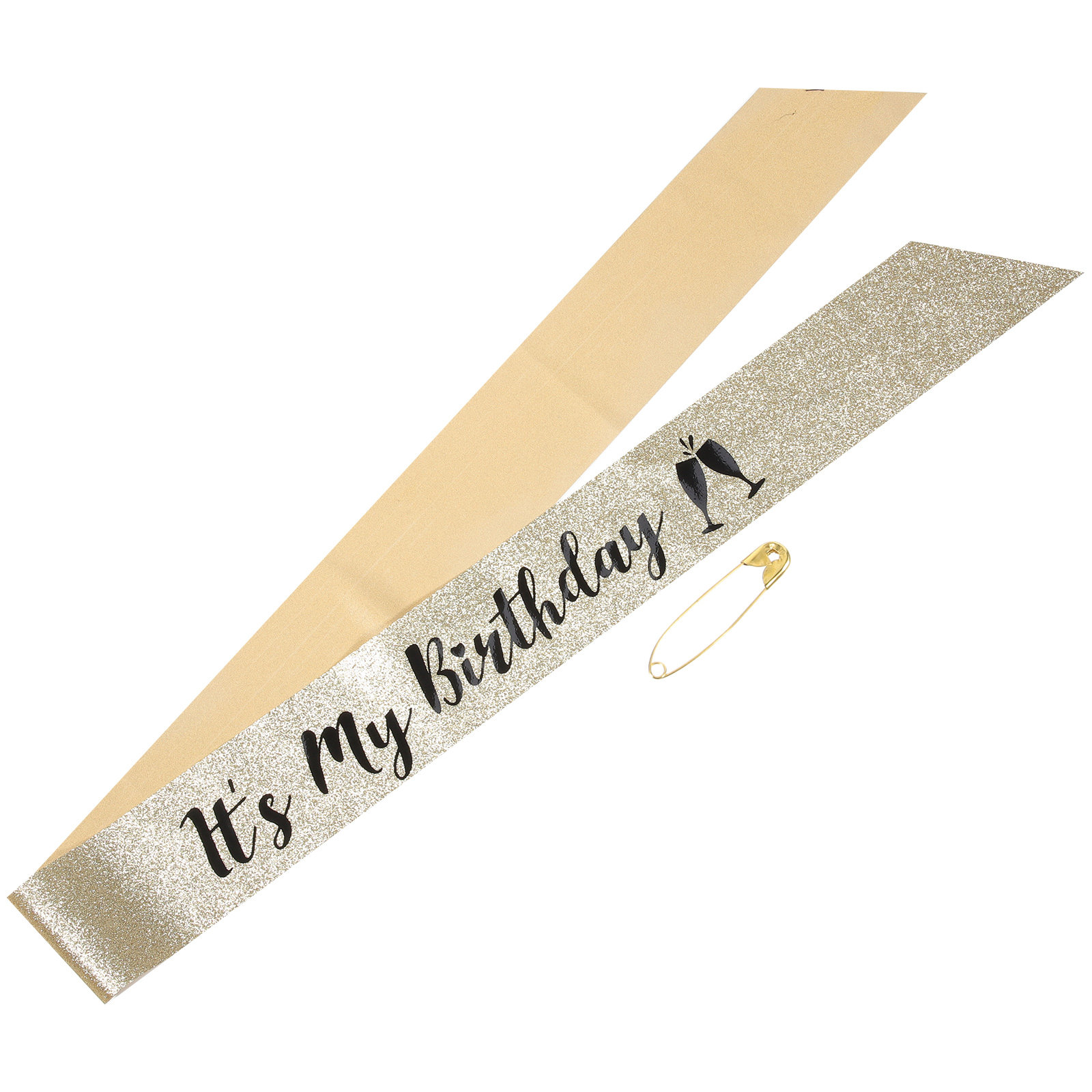 Birthday Sash Glitter - 1Pcs Glitter Birthday Sash Shoulder Sash