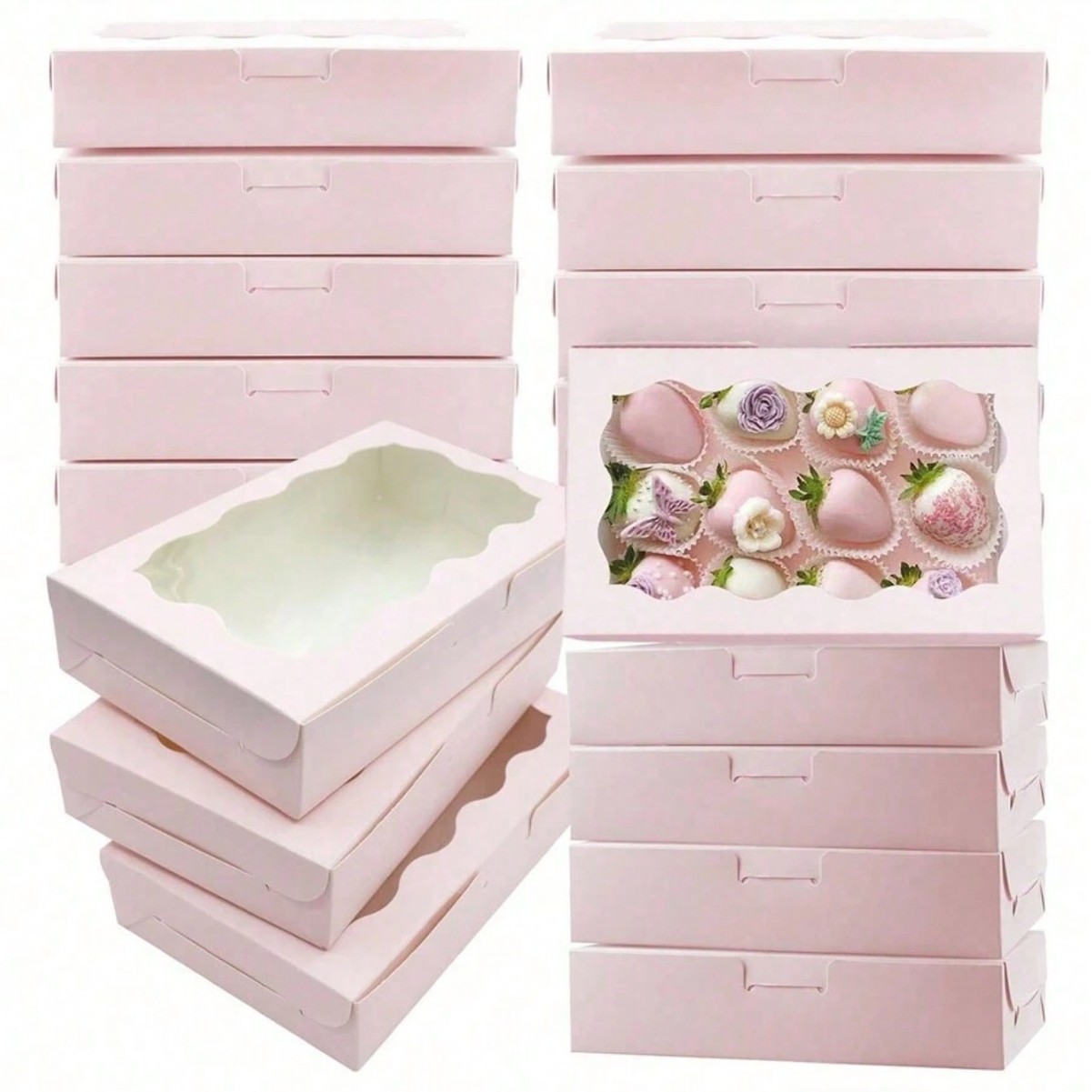 Event Party Box - 10/30/50Pcs Kraft Paper Cake Candy Boxes