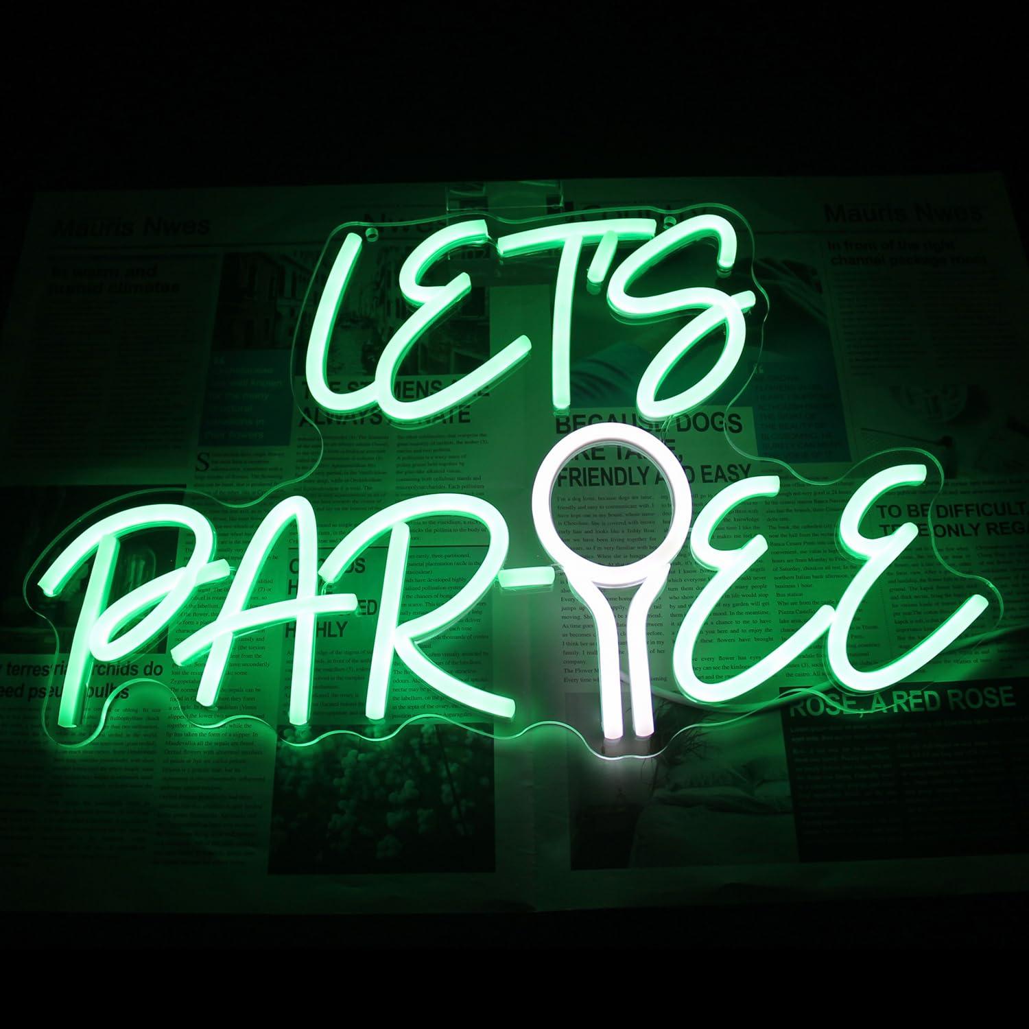Let's Par Tee Neon Sign Golf B - Neon Sign Party ulasan dan harga