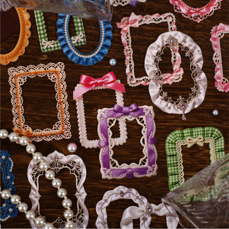 8 Sheets Vintage Ribbon Border - Papercraft Supply Ribbon ulasan dan harga