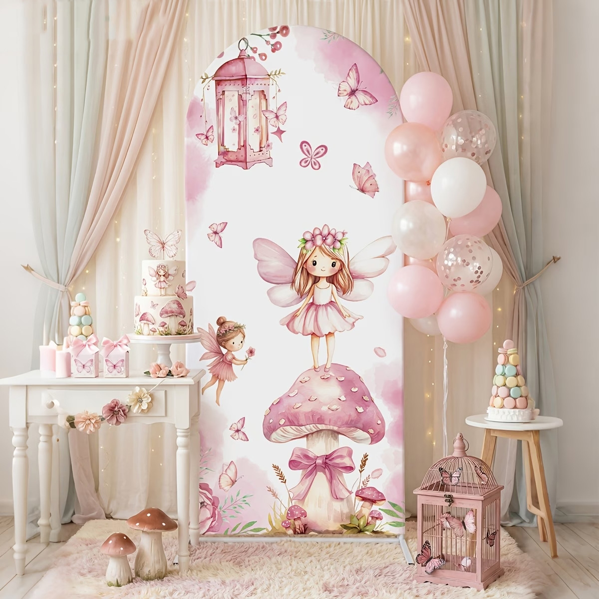 Fairy And Mushroom Background  - Dessert Table Backdrop ulasan dan harga