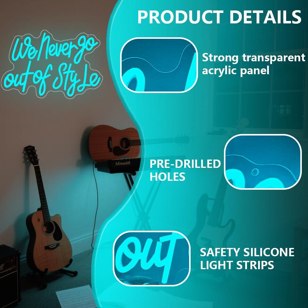 We Never Go Out Of Style Neon  - Neon Sign Party ulasan dan harga