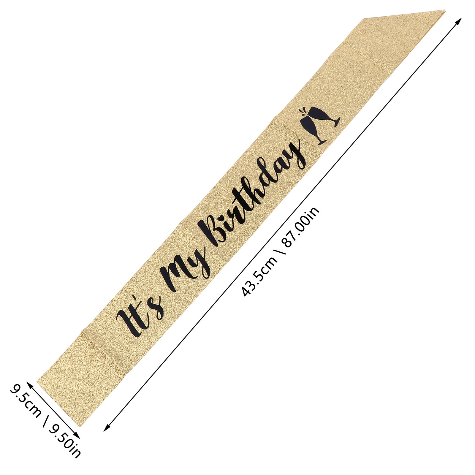 1Pcs Glitter Birthday Sash Sho - Birthday Sash Glitter ulasan dan harga