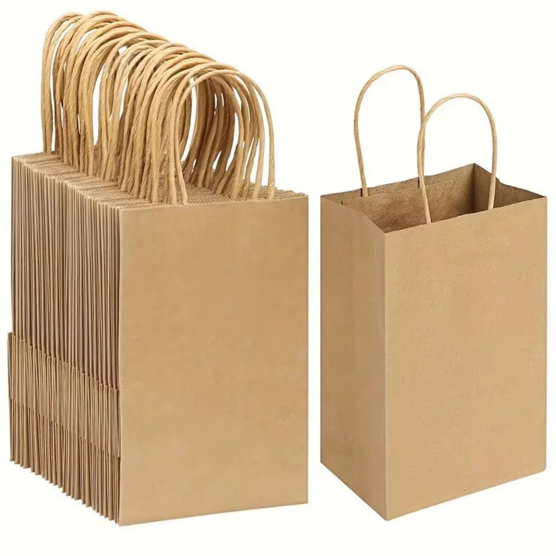 5/10PCS Brown Kraft Paper Bags - Event Party Shop ulasan dan harga