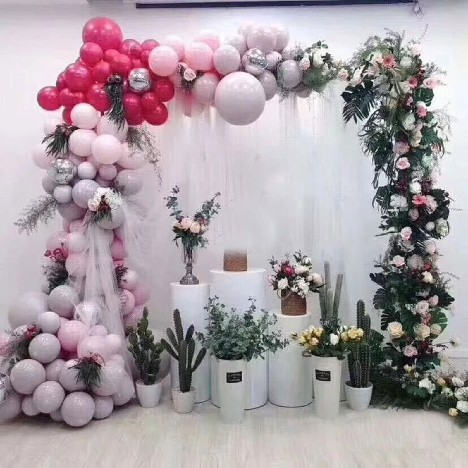 2.1x2m / 79x83inch Gold Weddin - Balloon Arch Kit ulasan dan harga