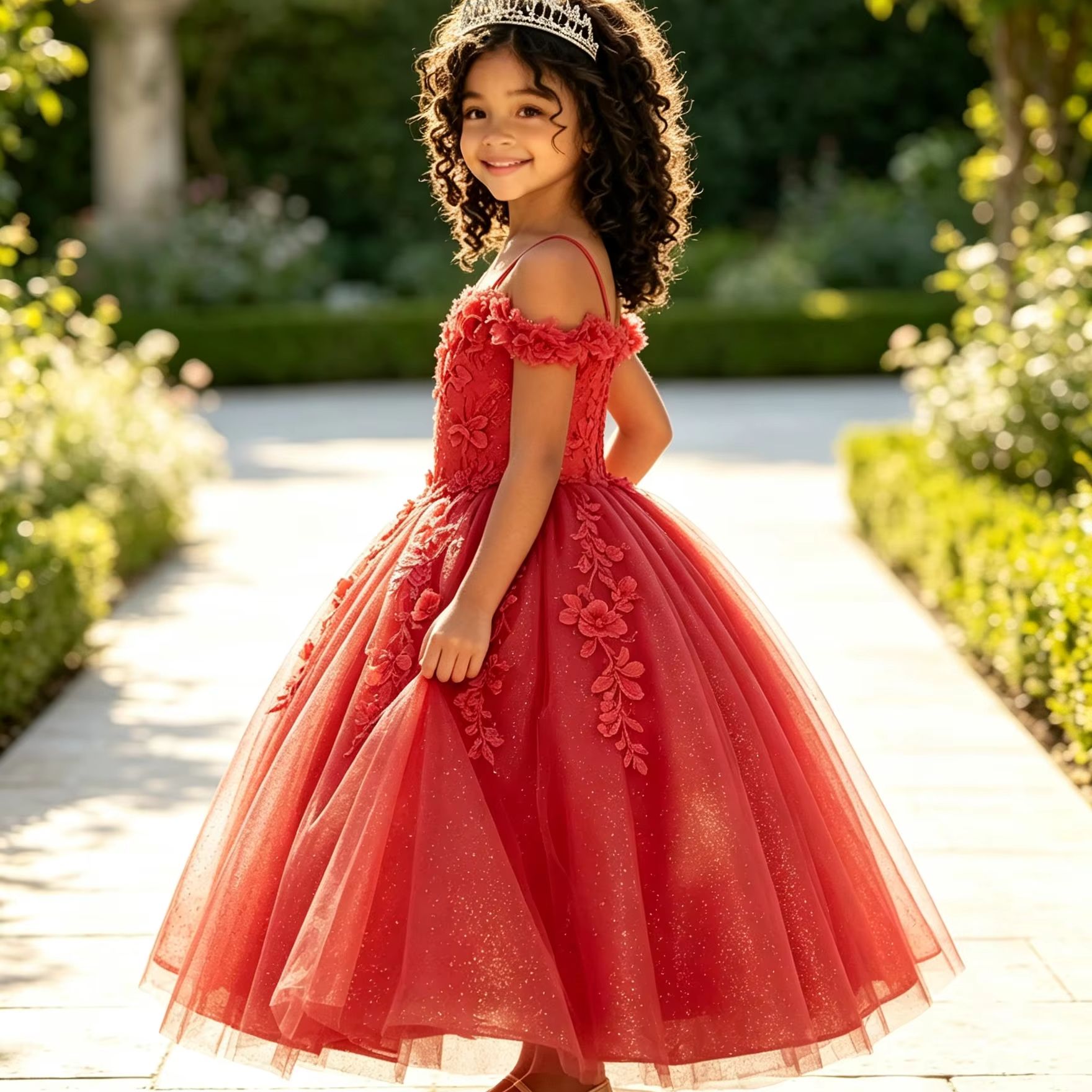 Glitter Flower Girl Dresses Fo - Birthday Sash Glitter ulasan dan harga