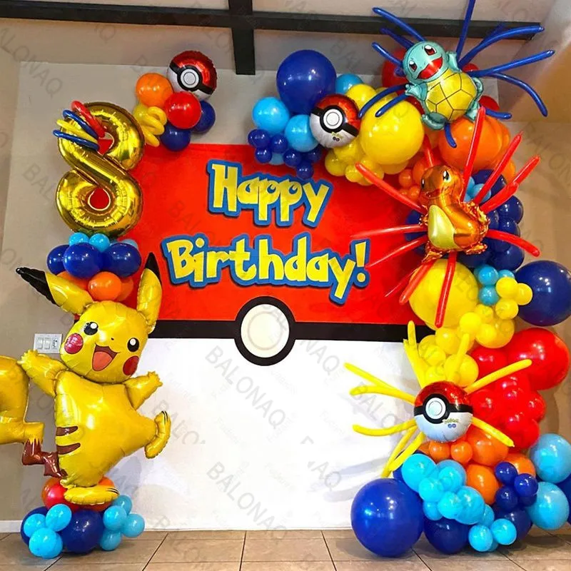 84pcs Pikachu Party Balloons G - Balloon Arch Kit ulasan dan harga