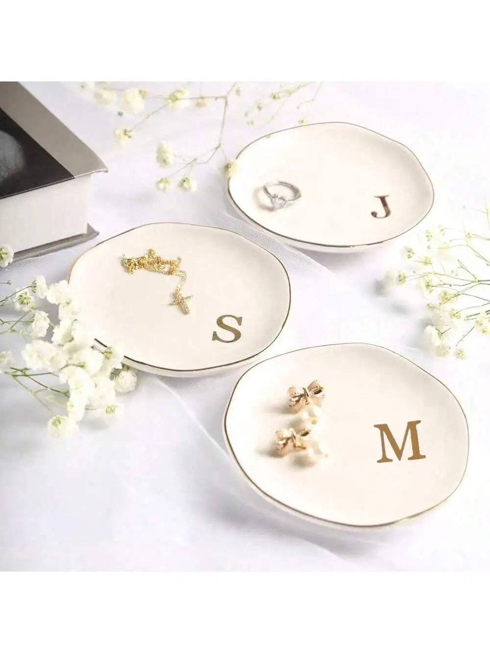 Initials Ring Dish Jewery Tray - Event Z ulasan dan harga