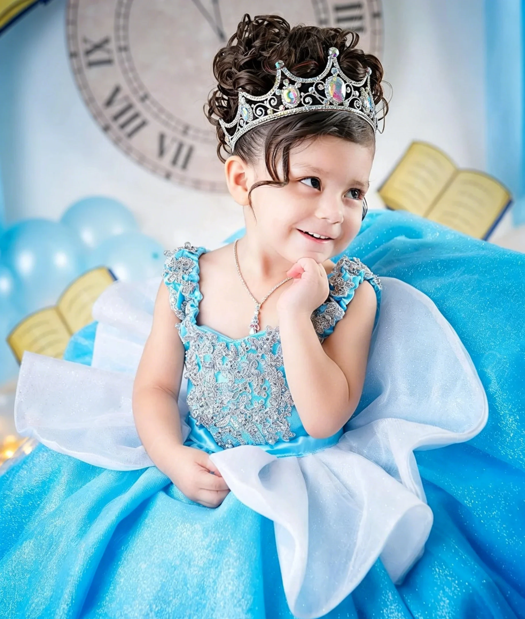 Custom Luxury Dress FlowerGirl - Birthday Sash Glitter ulasan dan harga