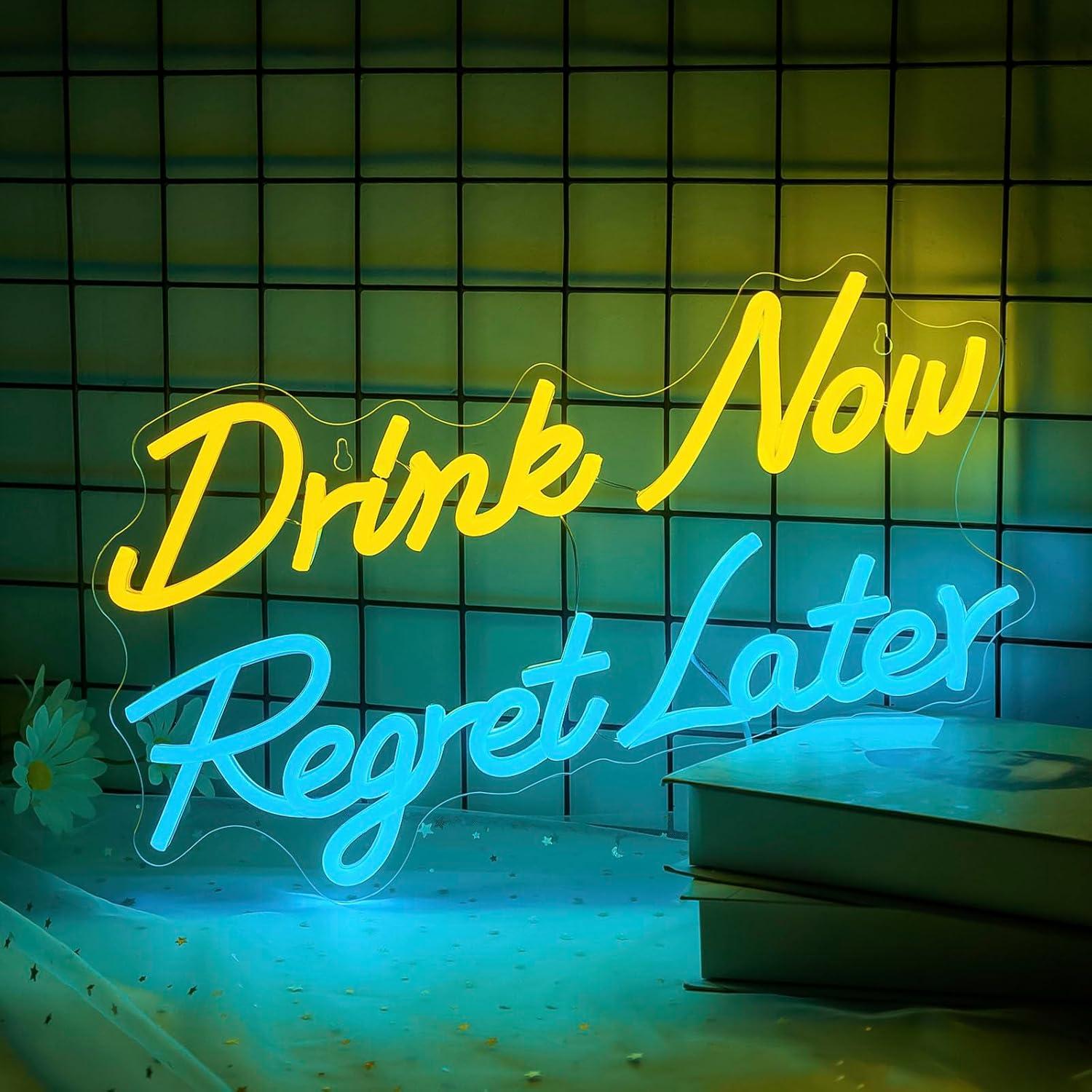 Beer Neon Sign Drink Now Regre - Neon Sign Party ulasan dan harga