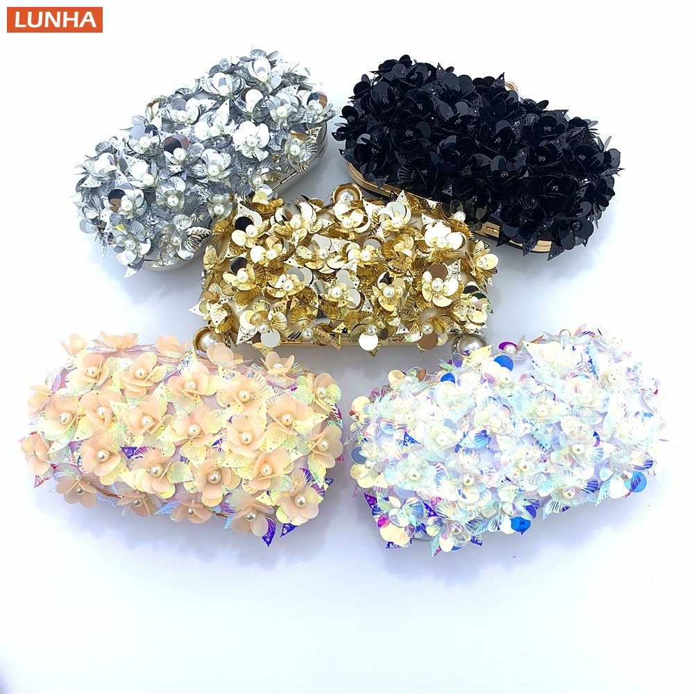 Women's Luxury Pearl Clutch Bo - Event Party Box ulasan dan harga