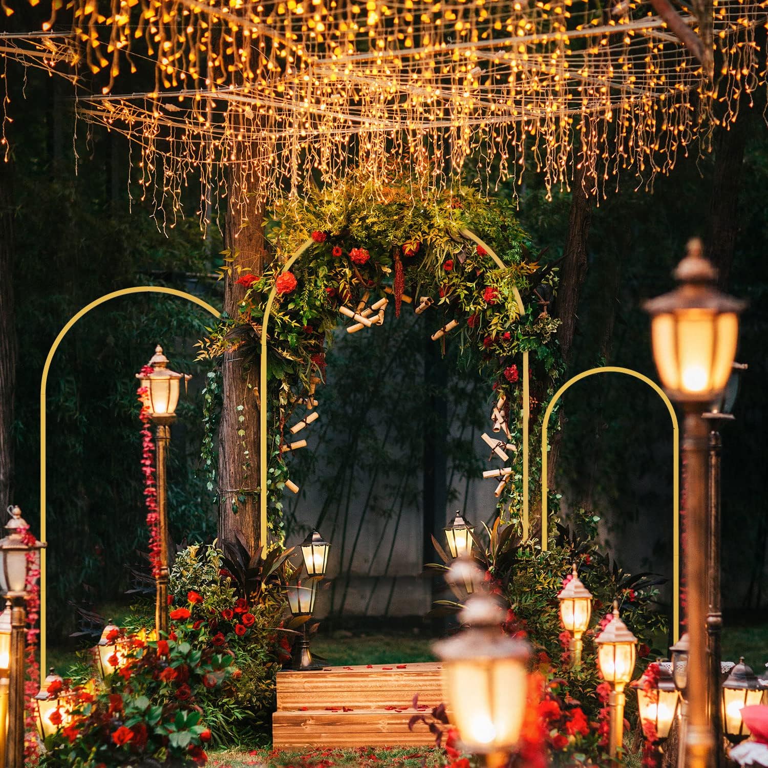 1pc Gold Metal Arch Backdrop S - Balloon Arch Kit ulasan dan harga