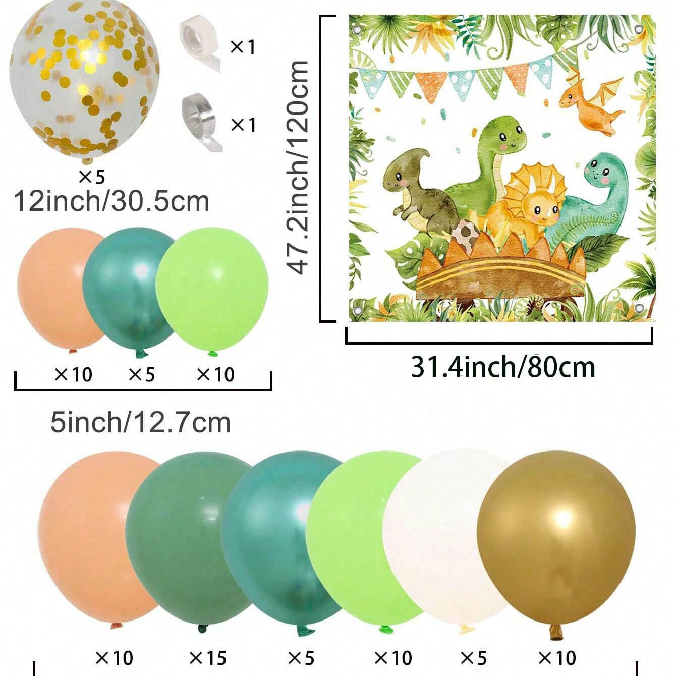 Dinosaur Balloon Set Arch for  - Balloon Arch Kit ulasan dan harga