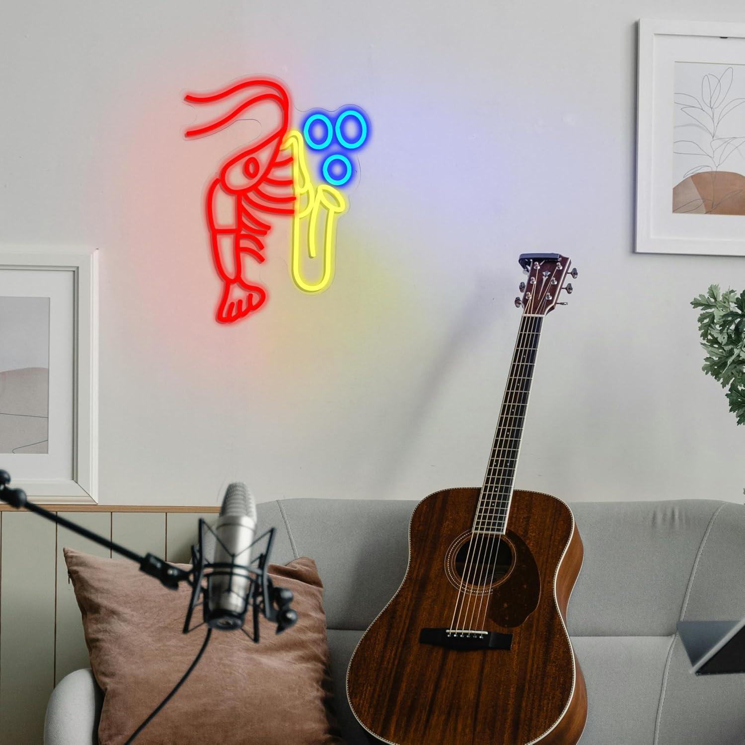 Lobster Saxophone Neon Sign Ja - Neon Sign Party ulasan dan harga