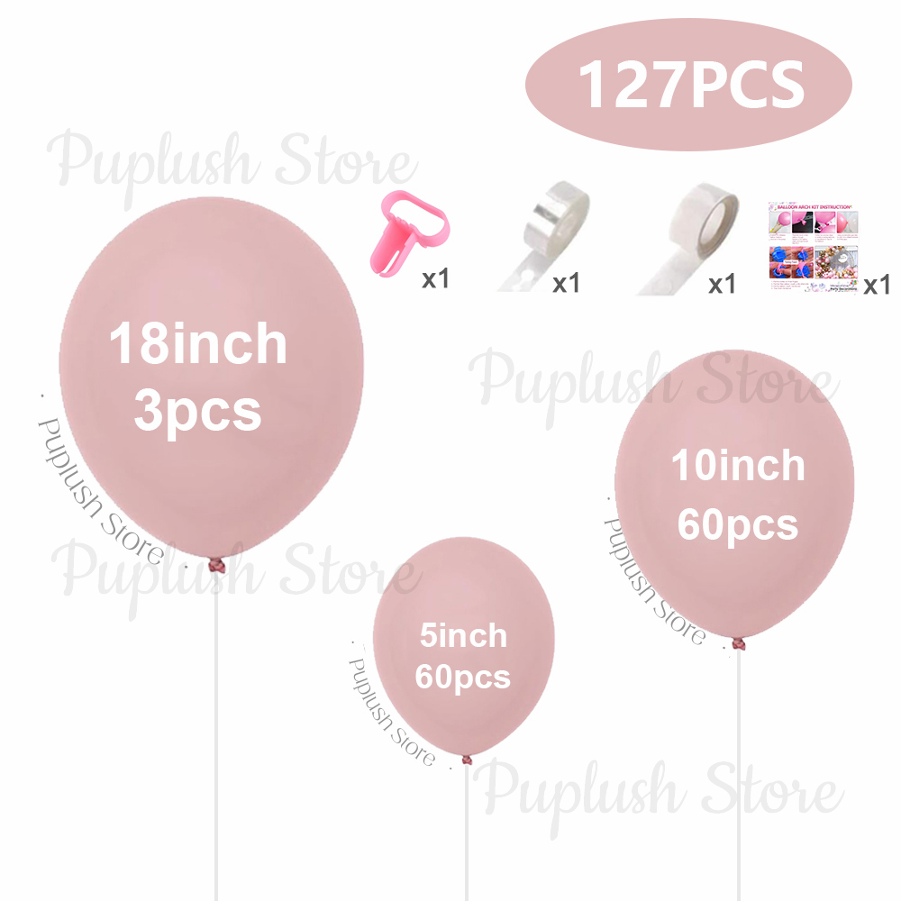 127Pcs Boho Dusty Pink Ballo G - Balloon Arch Kit ulasan dan harga