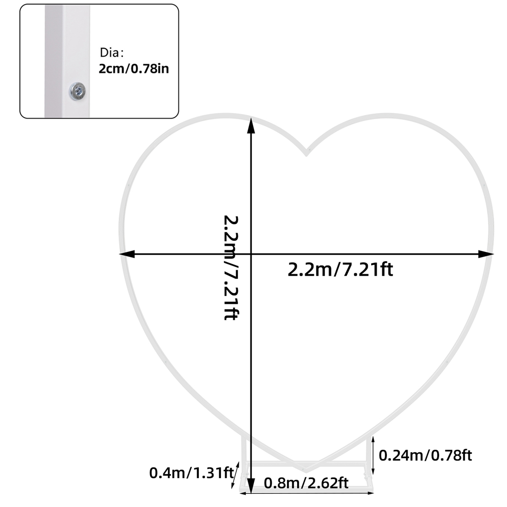 White Heart Shape Balloon Arch - Balloon Arch Kit ulasan dan harga