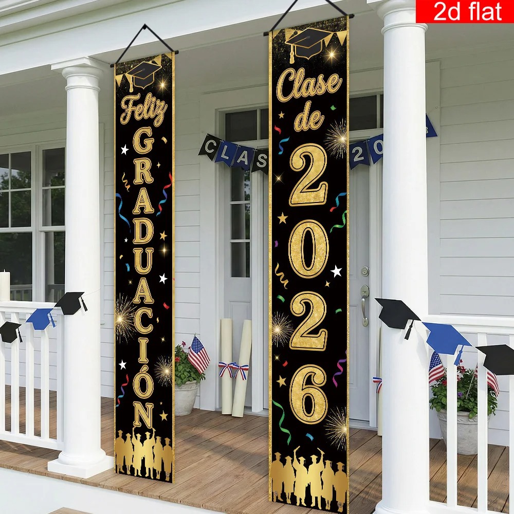 Feliz Graduacion Class of 2026 - Party Banner Gold ulasan dan harga
