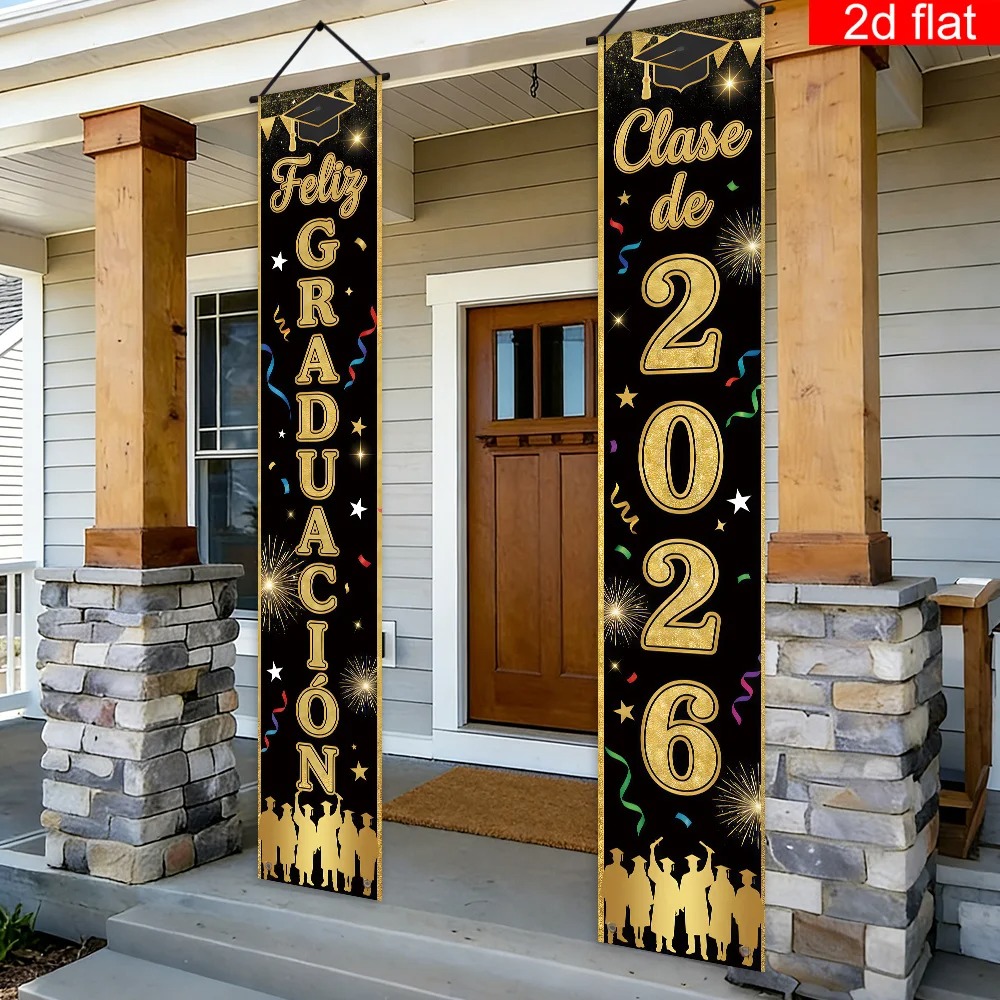 Feliz Graduacion Class of 2026 - Party Banner Gold ulasan dan harga