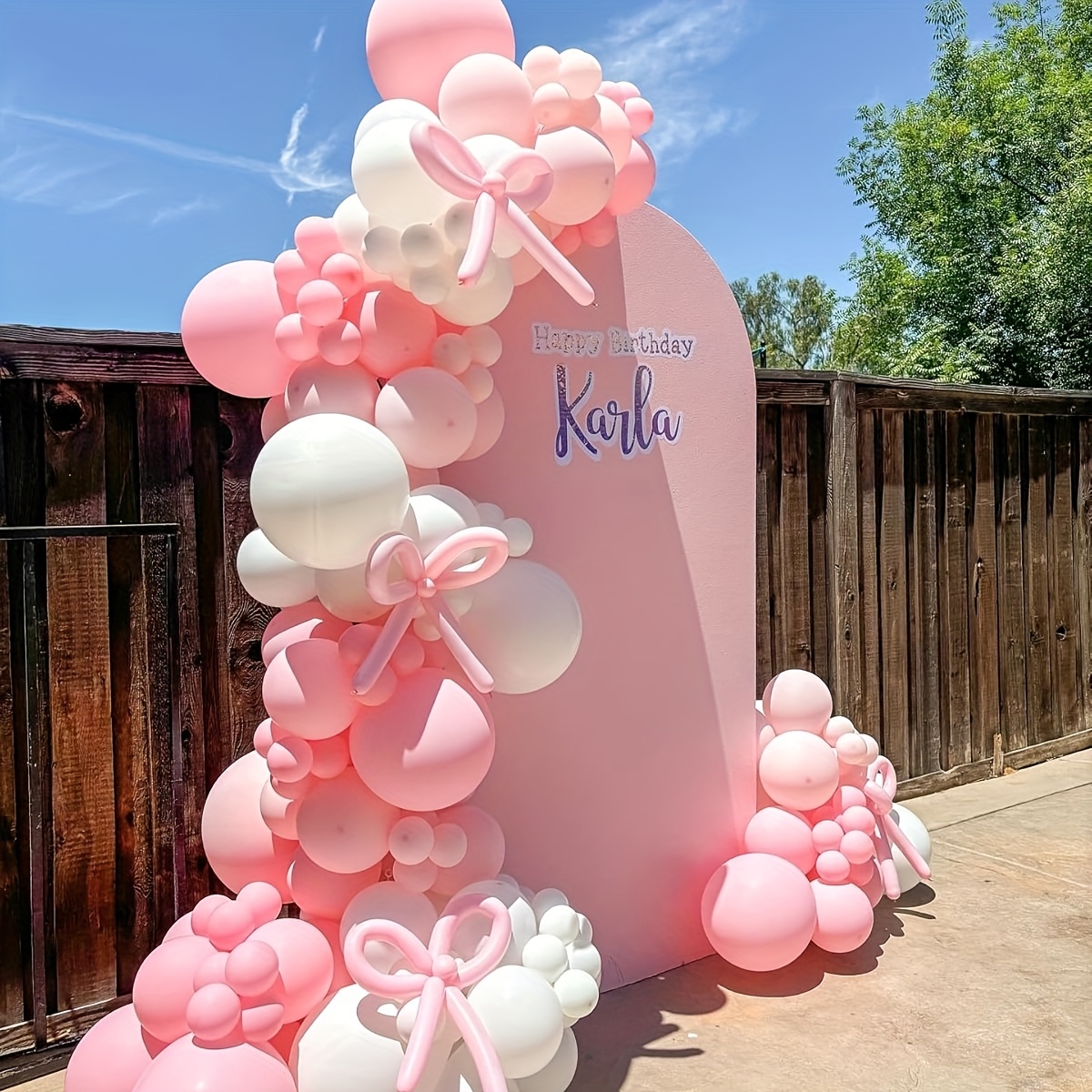 141 Pcs Pink Ribbon Balloons A - Balloon Arch Kit ulasan dan harga